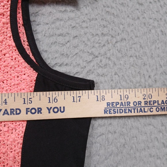 Jamie Sadock Sleeveless Golf Top Women's M Coral Black Textured V-Neck - Picture 7 of 8